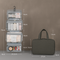 Wearclo | Hanging Travel Toiletry Bag with Multiple Compartments