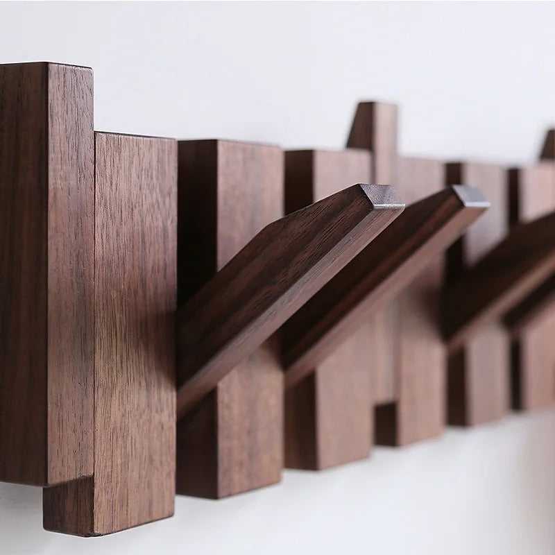 Wearclo | HarmonyCoat Piano Coat Rack | Wall Mounted with Hooks | Solid Wood