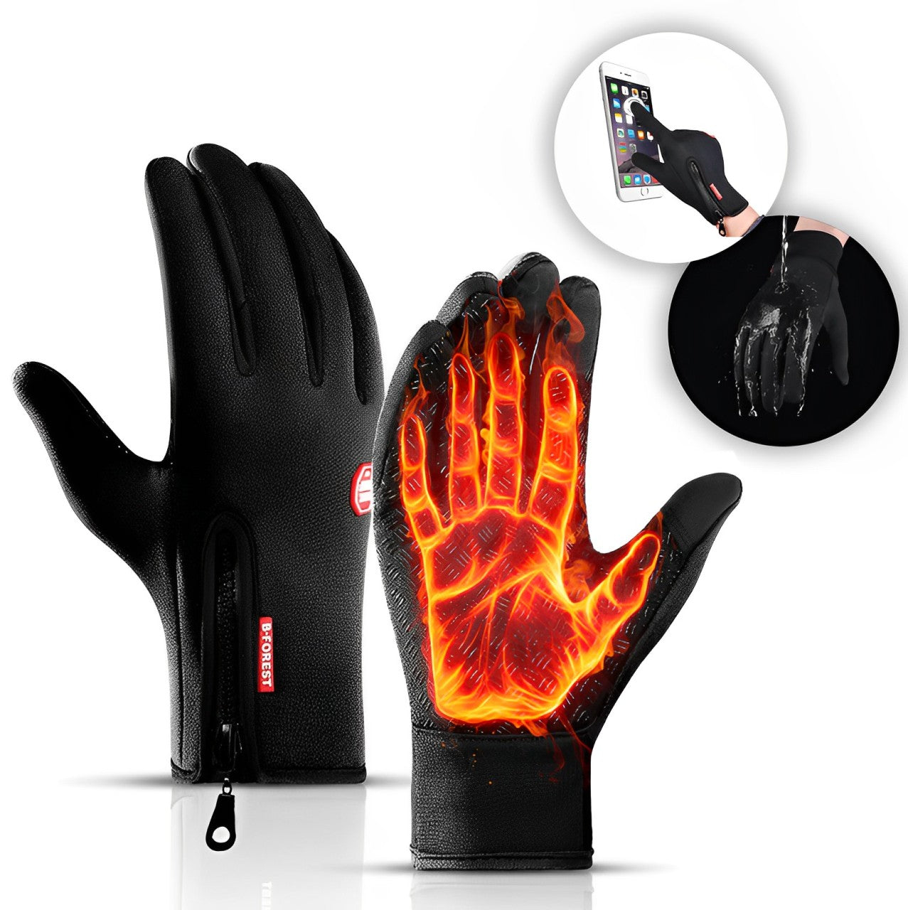 Wearclo | Heated Gloves Electric Heating Cycling Gloves Ski Gloves for Adults