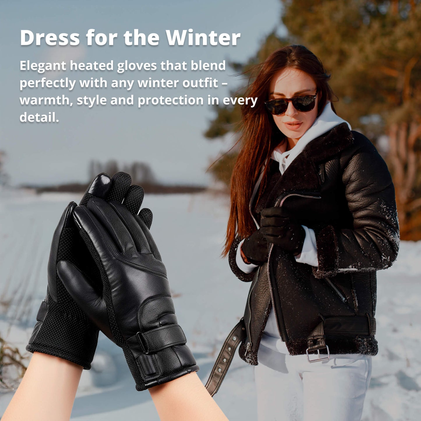 Wearclo | Heated Gloves for Women UK – Ladies Thermal Waterproof Winter Gloves with Touch Screen & USB Rechargeable Warm Design