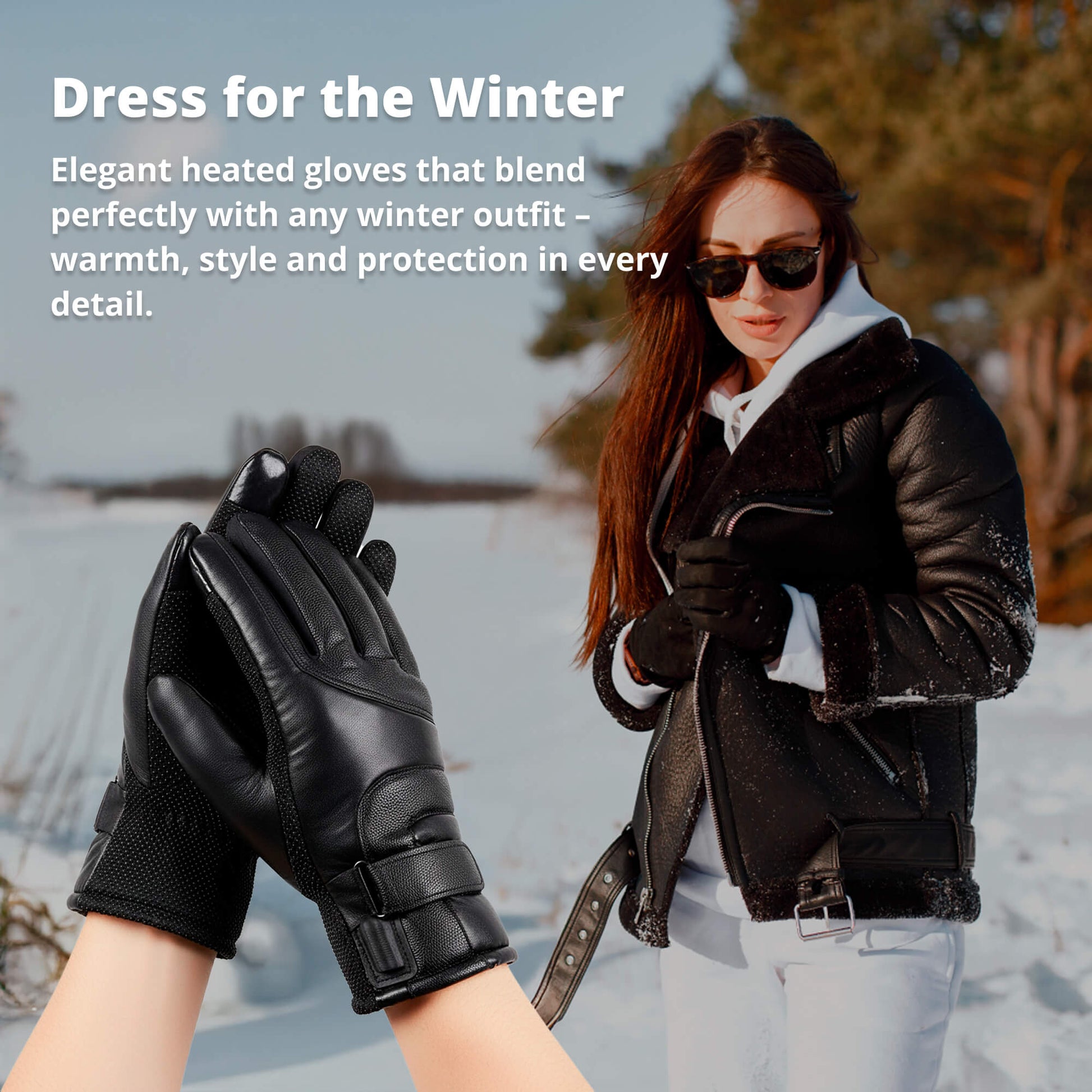 Wearclo | Heated Gloves for Women UK – Ladies Thermal Waterproof Winter Gloves with Touch Screen & USB Rechargeable Warm Design