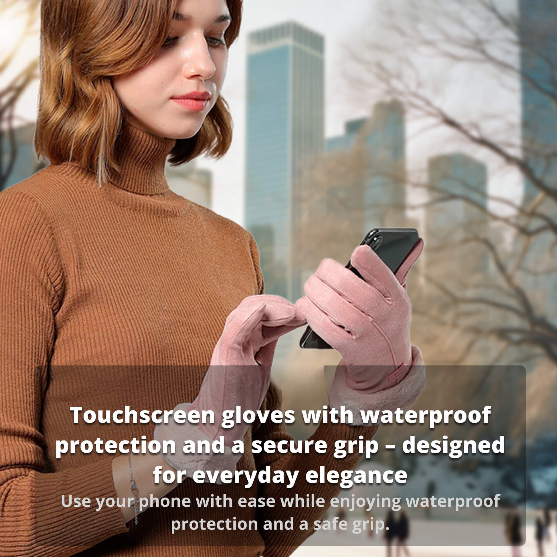 Wearclo | Heated Gloves for Women UK – Ladies Thermal Waterproof Winter Gloves with Touch Screen & USB Rechargeable Warm Design