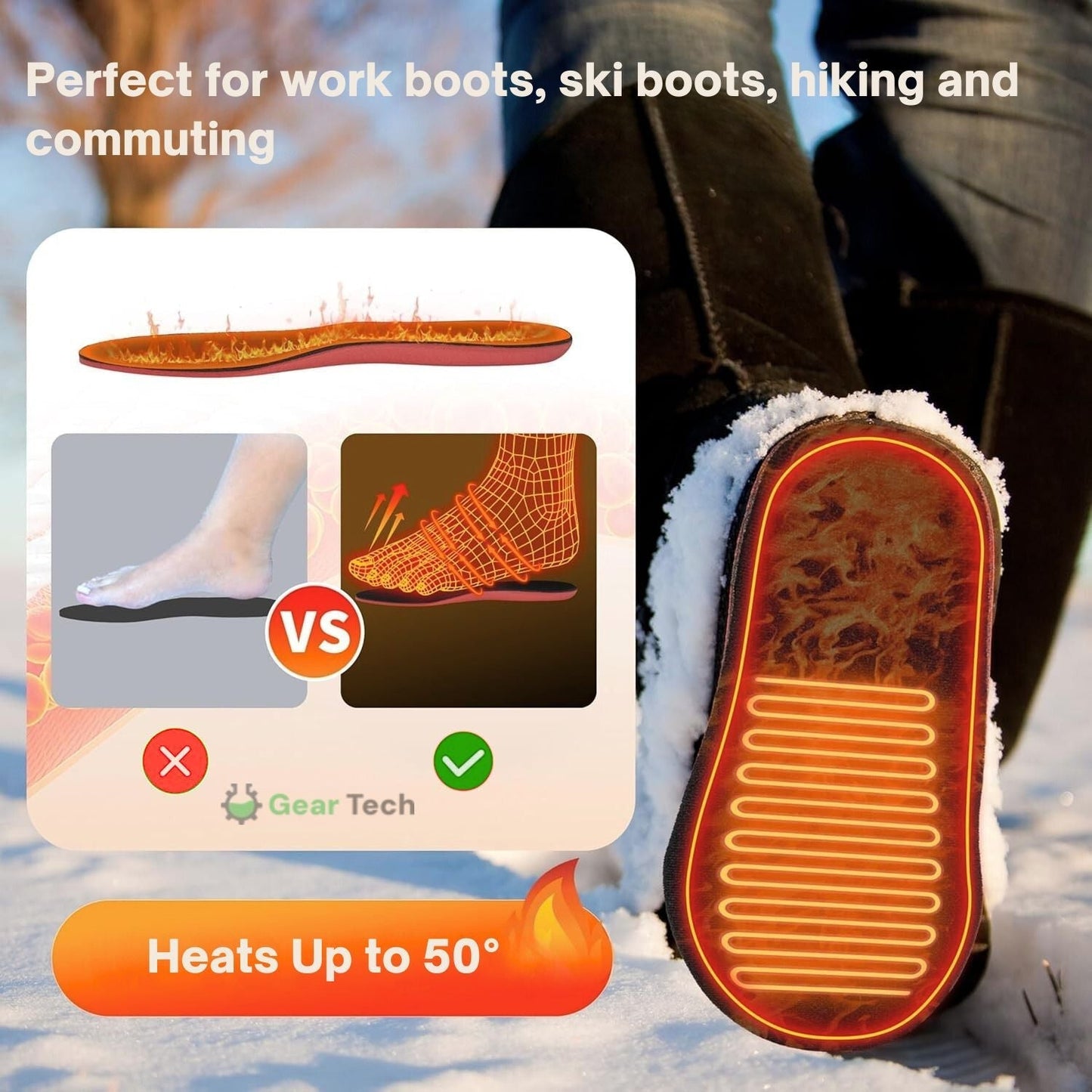 Wearclo | heated insoles UK – Best thermal shoe inserts for boots, work shoes, and daily winter comfort