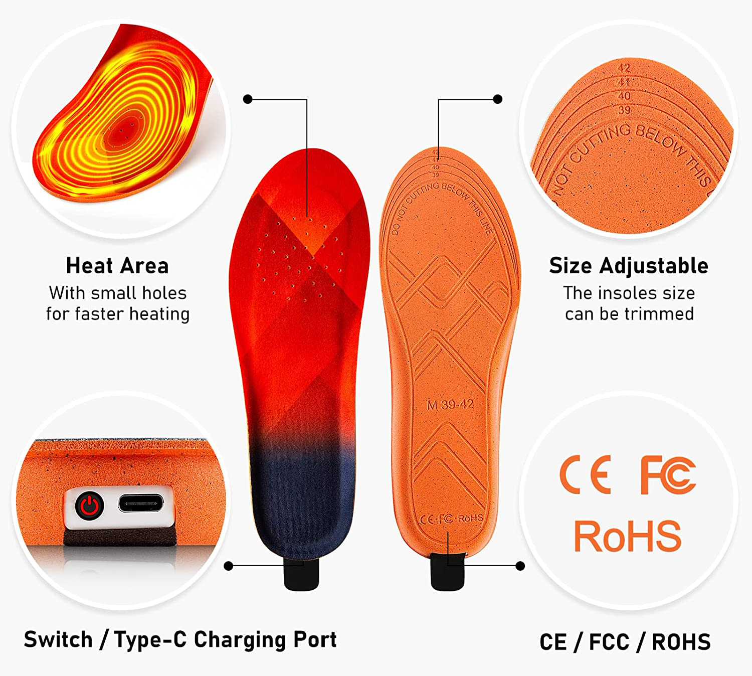 Wearclo | Heated Insoles with Rechargeable Wireless Heat