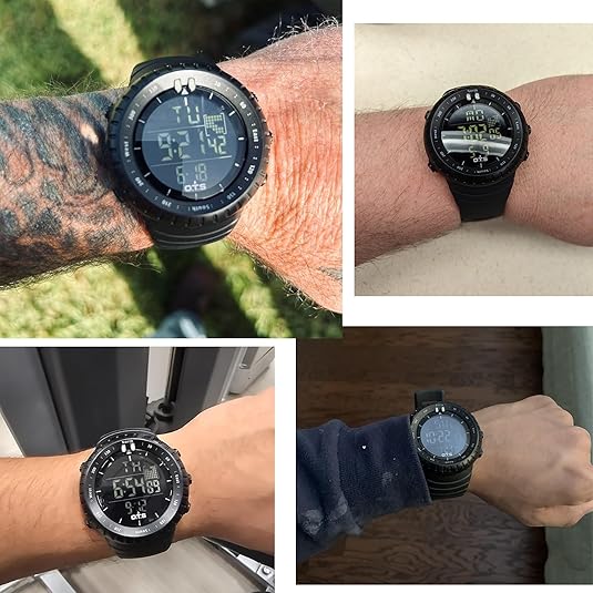 Wearclo | Henry Waterproof Men’s Digital Sports Watch – Shockproof, Tactical & LED Backlit Outdoor Timepiece