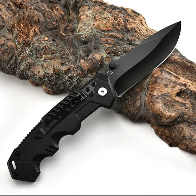 Wearclo | High Hardness Tactical Survival Knife - Outdoor Self-Defense EDC Tool for Camping & Hunting