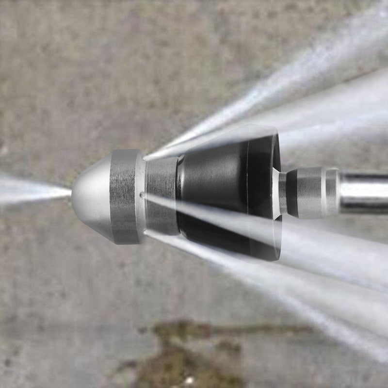 Wearclo | High-Pressure Drain Jetting Nozzle – Stainless Steel Sewer Cleaning Sprayer for Fast Pipe Unblocking