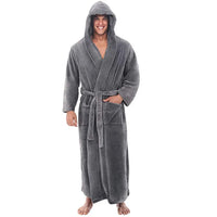 Wearclo | Men's Hooded Fleece Robe