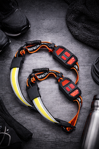 Wearclo | Hopedone Rechargeable Headlamp 1000 Lumens, 230° Wide Angle, Waterproof, 2-Pack, Orange