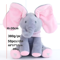 Wearclo | Interactive Peek-a-Boo Elephant Plush Toy with Moving Ears