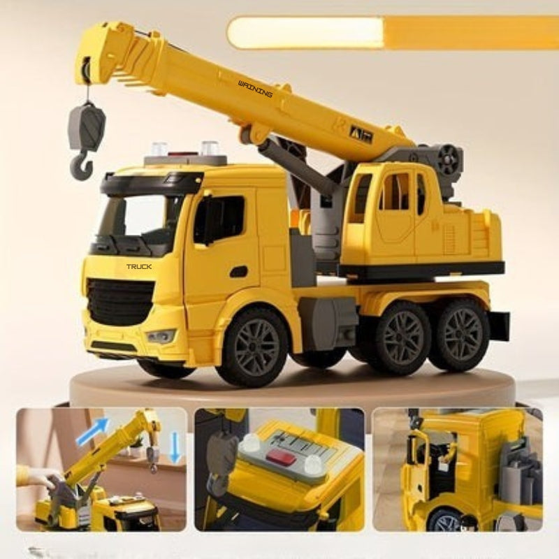 Wearclo | Interactive Truck with Crane for Kids with Lights and Sounds - Safe Driving Toy