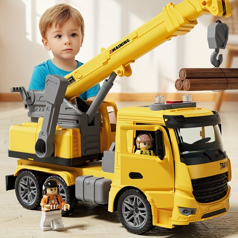 Wearclo | Interactive Truck with Crane for Kids with Lights and Sounds - Safe Driving Toy