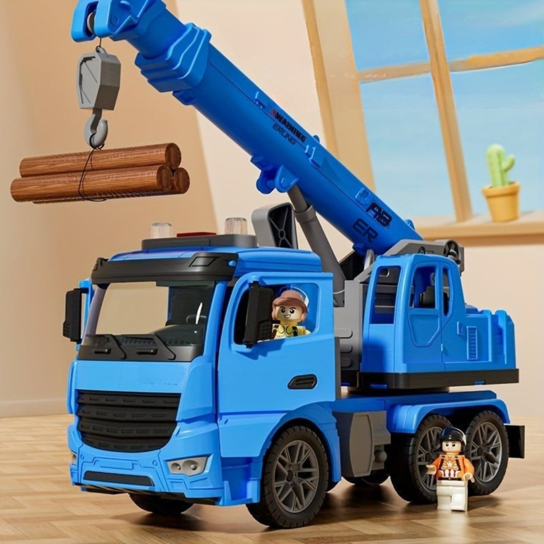 Wearclo | Interactive Truck with Crane for Kids with Lights and Sounds - Safe Driving Toy