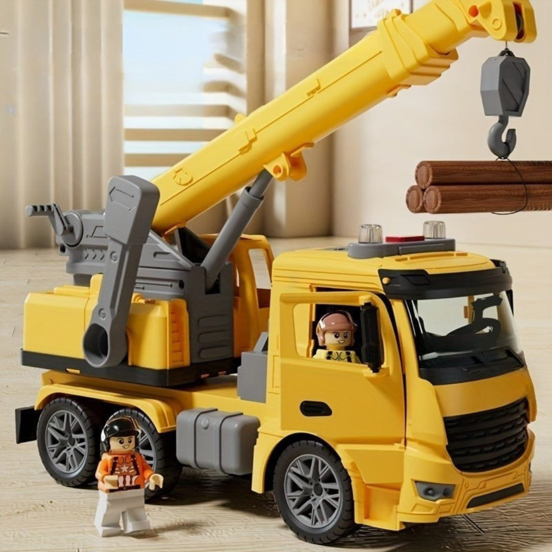Wearclo | Interactive Truck with Crane for Kids with Lights and Sounds - Safe Driving Toy