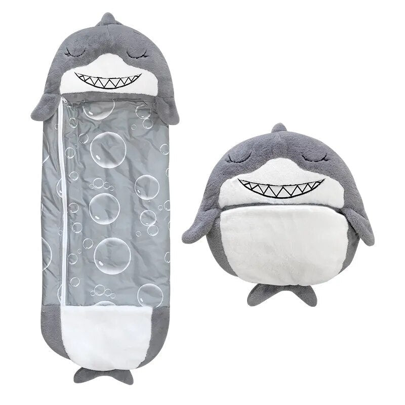 Wearclo | Kids Animal Sleeping Bag & Plush Toy Combo