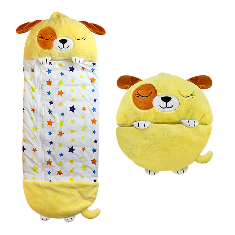Wearclo | Kids Animal Sleeping Bag & Plush Toy Combo