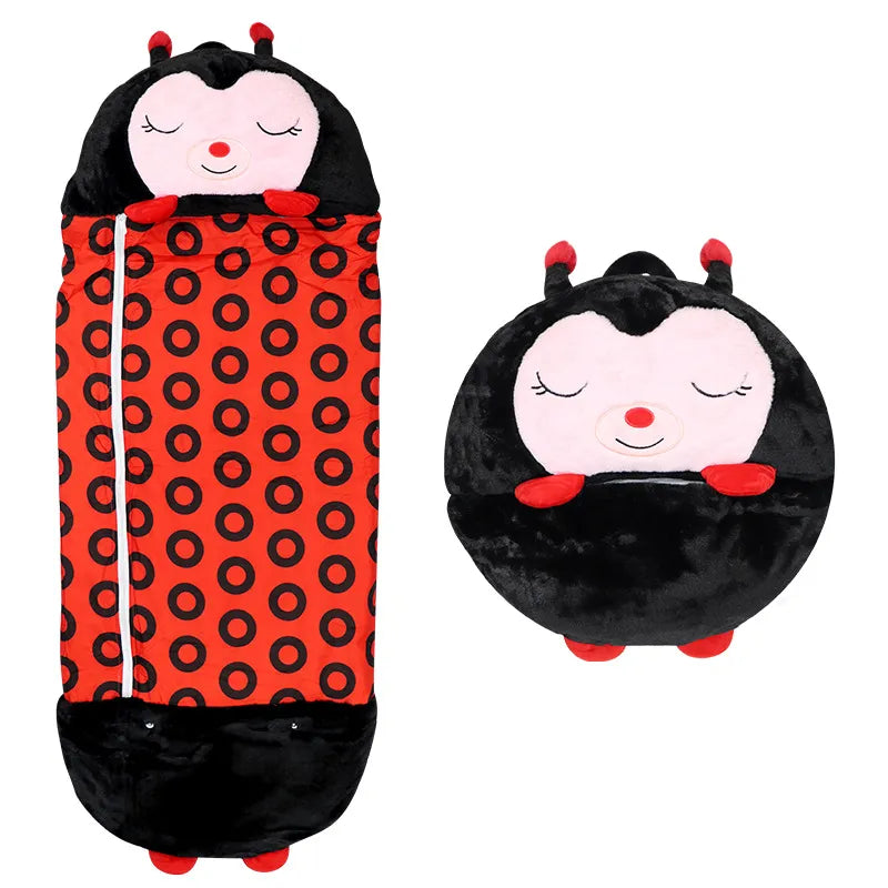 Wearclo | Kids Animal Sleeping Bag & Plush Toy Combo