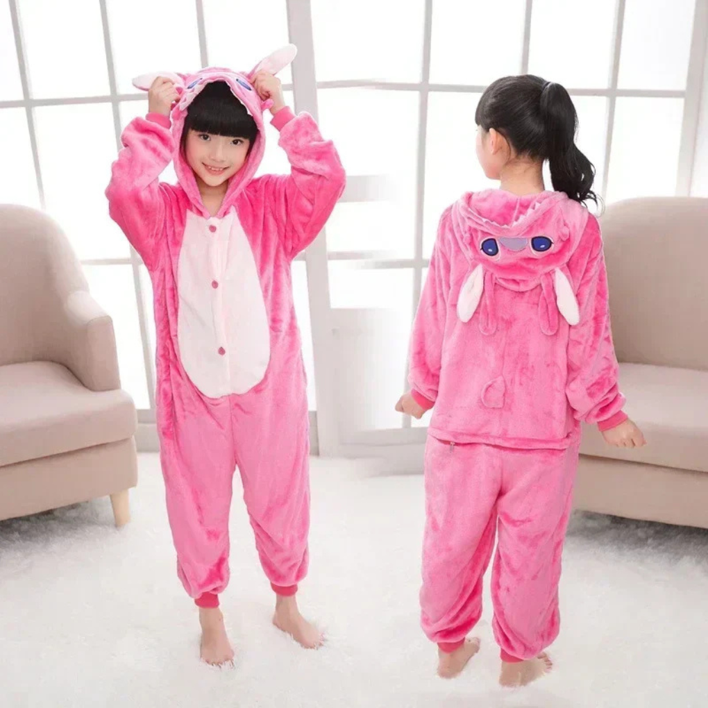 Wearclo | Kids Hooded Character Onesie Pajama