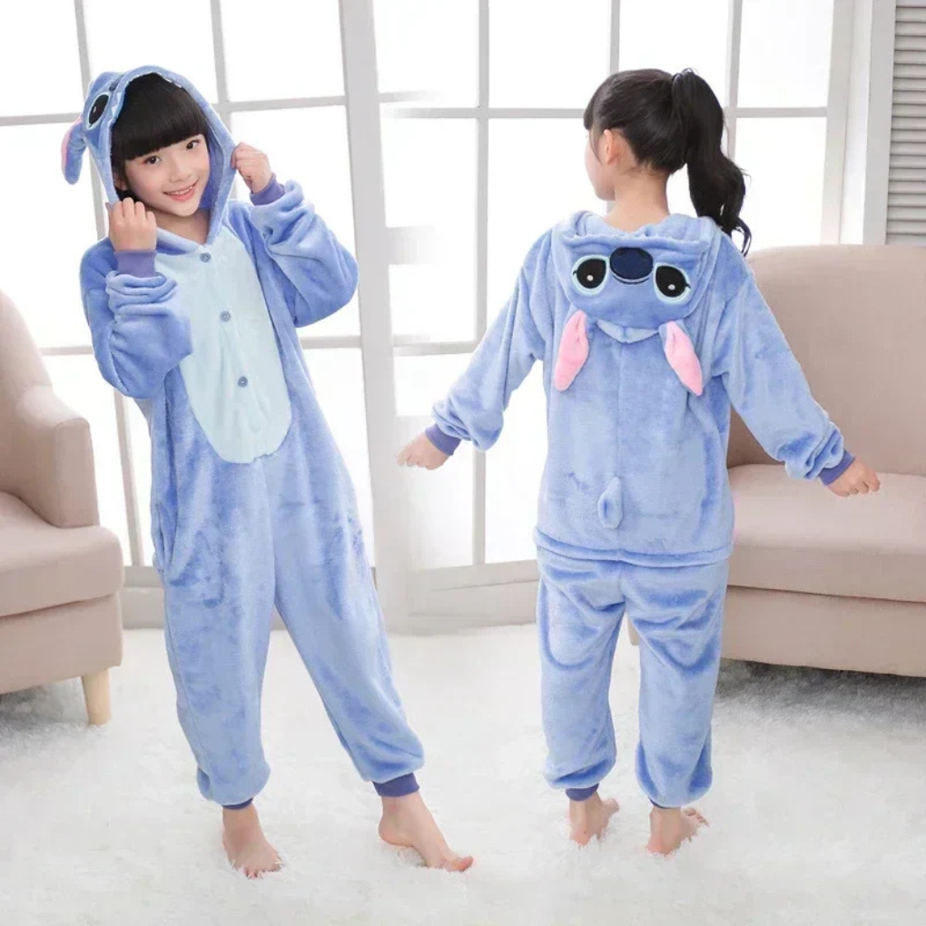 Wearclo | Kids Hooded Character Onesie Pajama