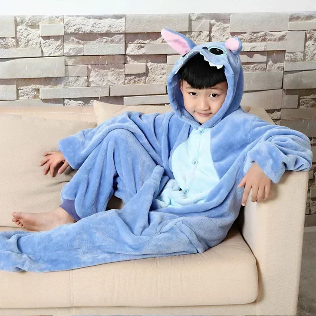 Wearclo | Kids Hooded Character Onesie Pajama