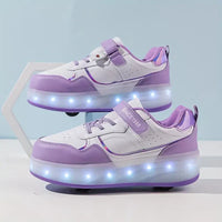 Light-Up Roller Sneakers with Concealed Wheels