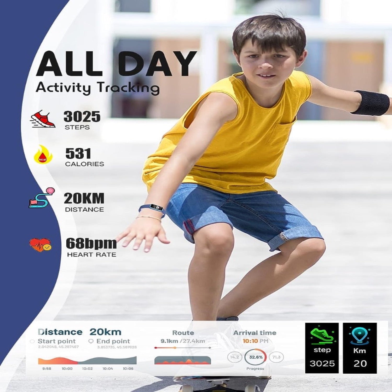 Wearclo | Kids smartwatch with GPS, fitness tracking, and health functions – Viona