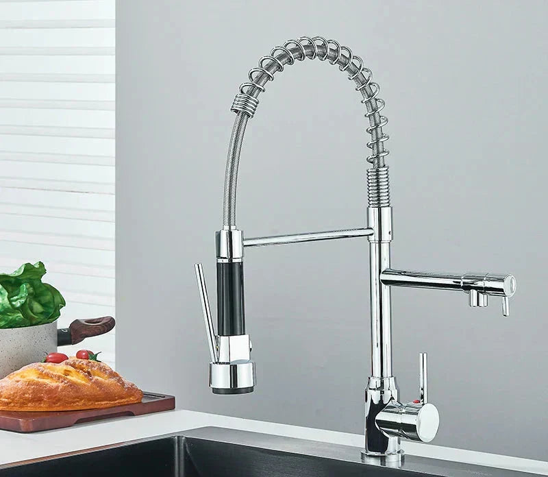 Wearclo | Kitchen Faucet with Spiral Spout & 360° Rotation