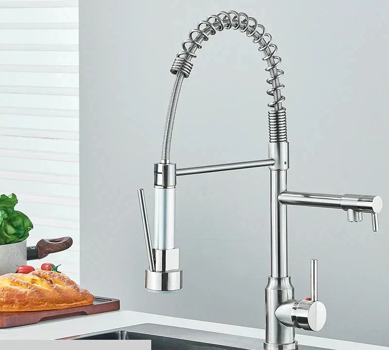 Wearclo | Kitchen Faucet with Spiral Spout & 360° Rotation