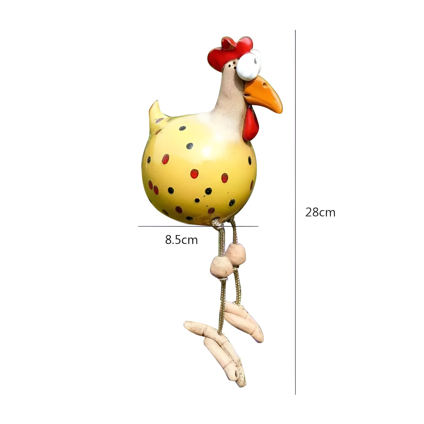 Wearclo | Large-Eyed Chicken Statue - Weatherproof Resin Craft - Rooster Garden Statue