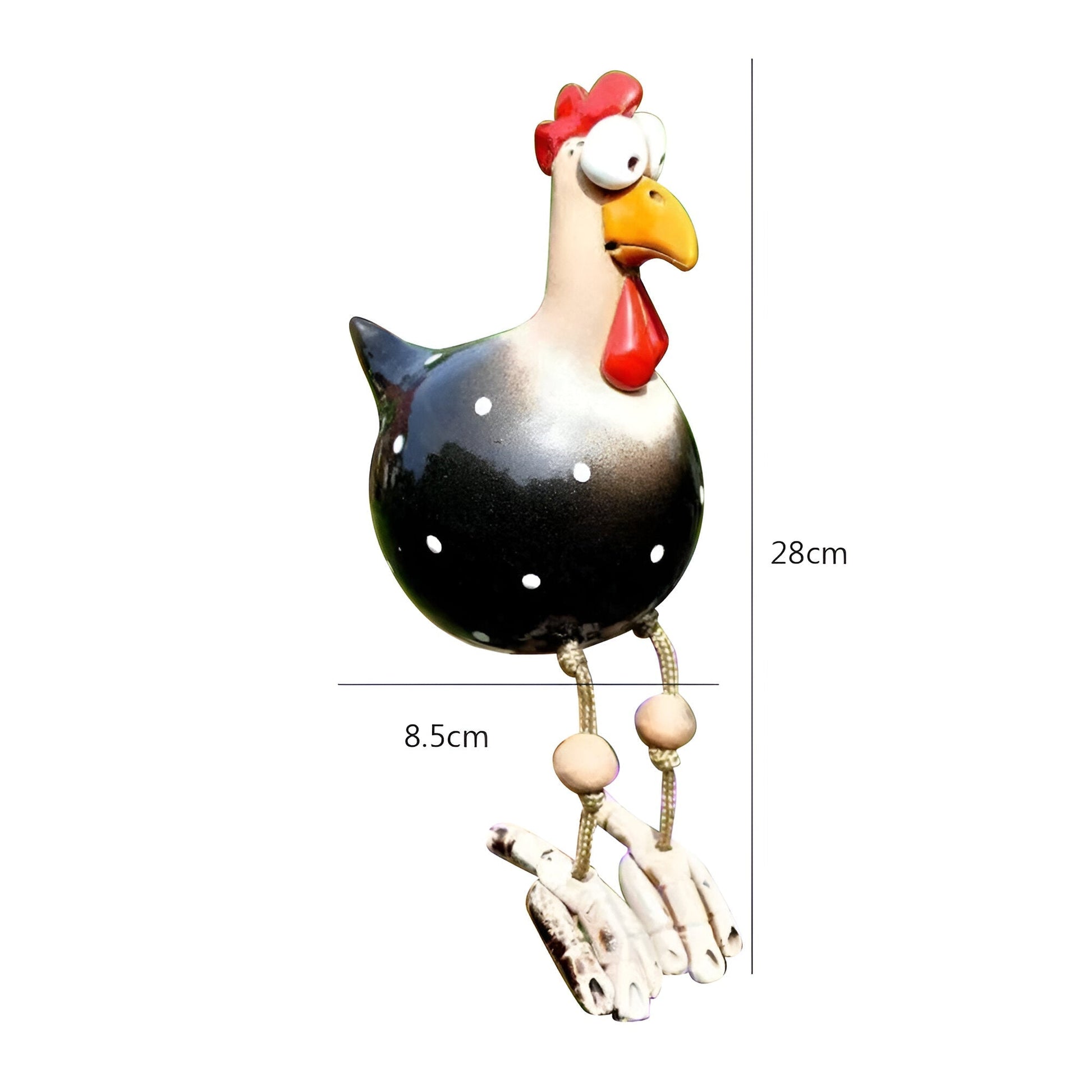 Wearclo | Large-Eyed Chicken Statue - Weatherproof Resin Craft - Rooster Garden Statue