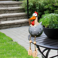 Wearclo | Large-Eyed Chicken Statue - Weatherproof Resin Craft - Rooster Garden Statue