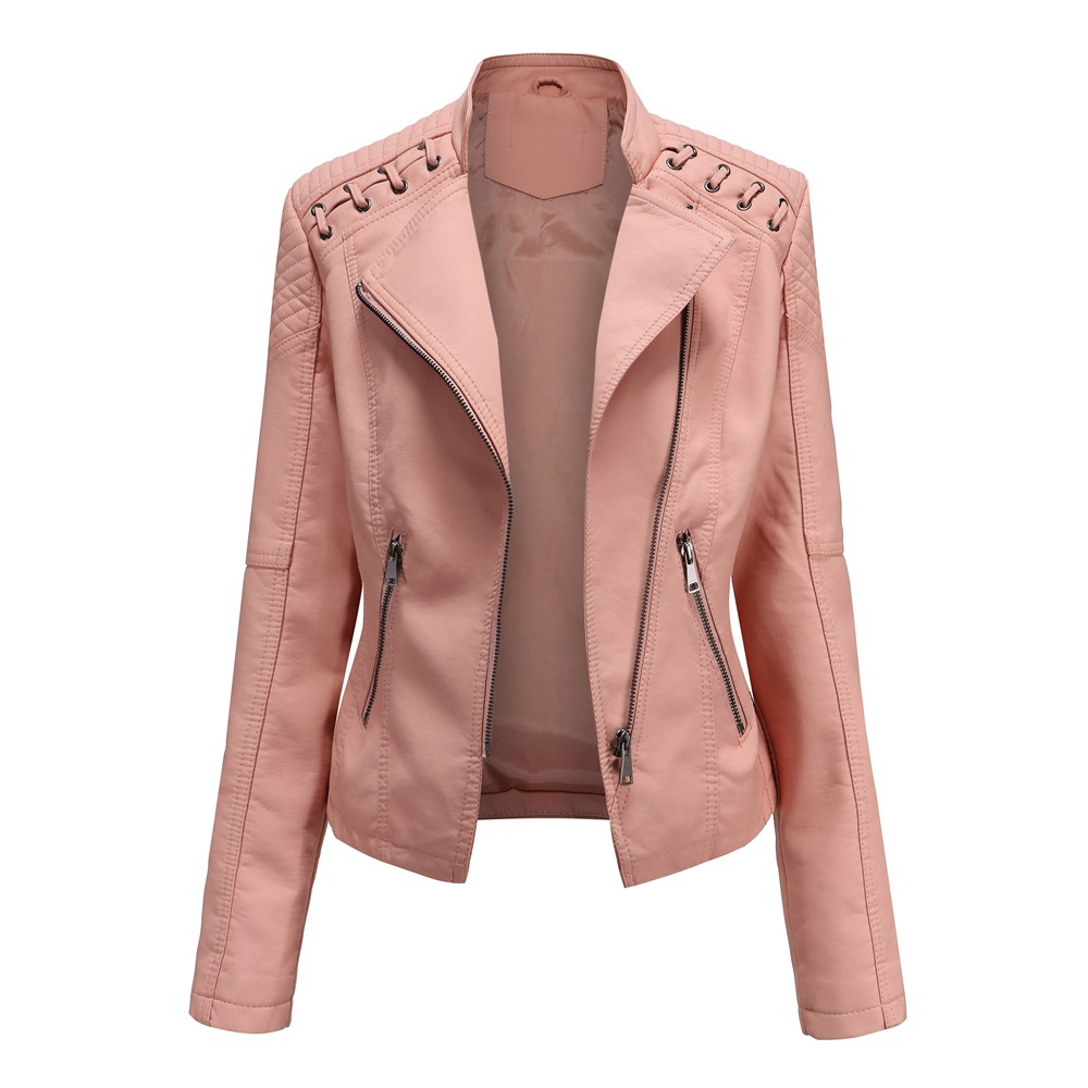 Wearclo Leather Jacket Women