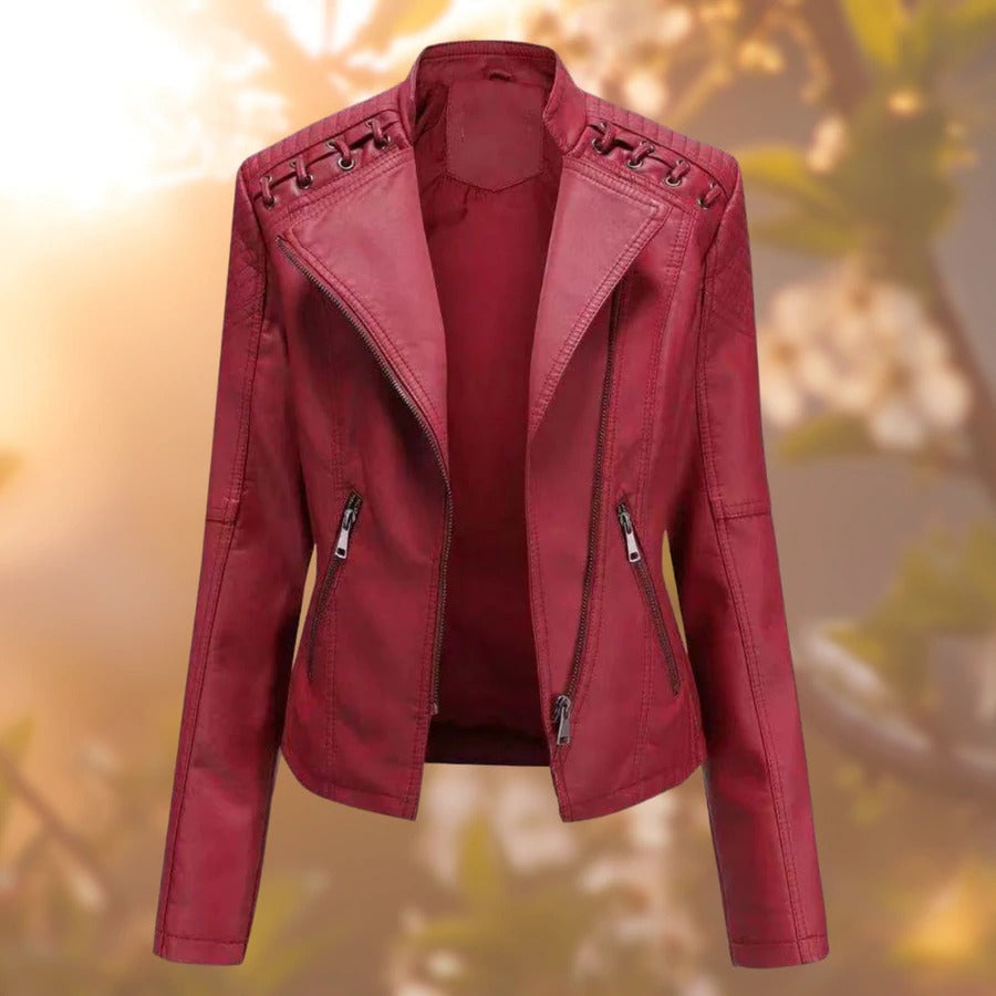 Wearclo Leather Jacket Women