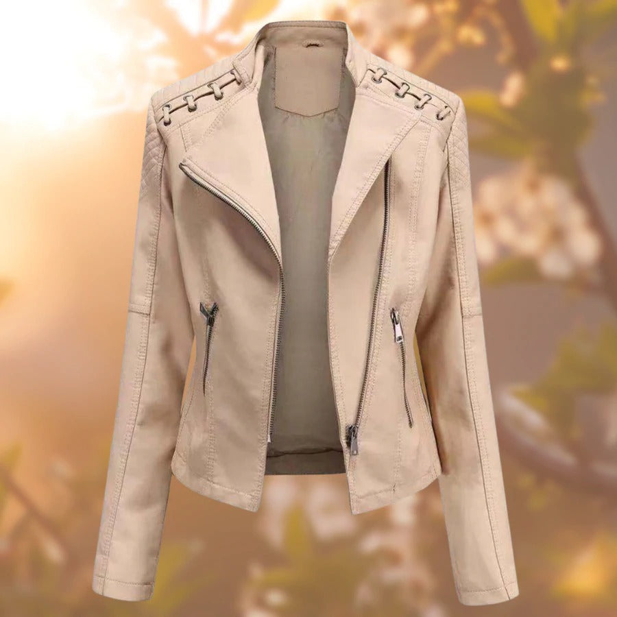 Wearclo Leather Jacket Women