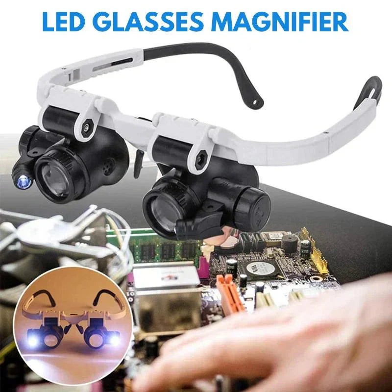 Wearclo | LED Magnifying Glasses with 8x, 15x, and 23x Magnification for Detailed Viewing and Precision Work