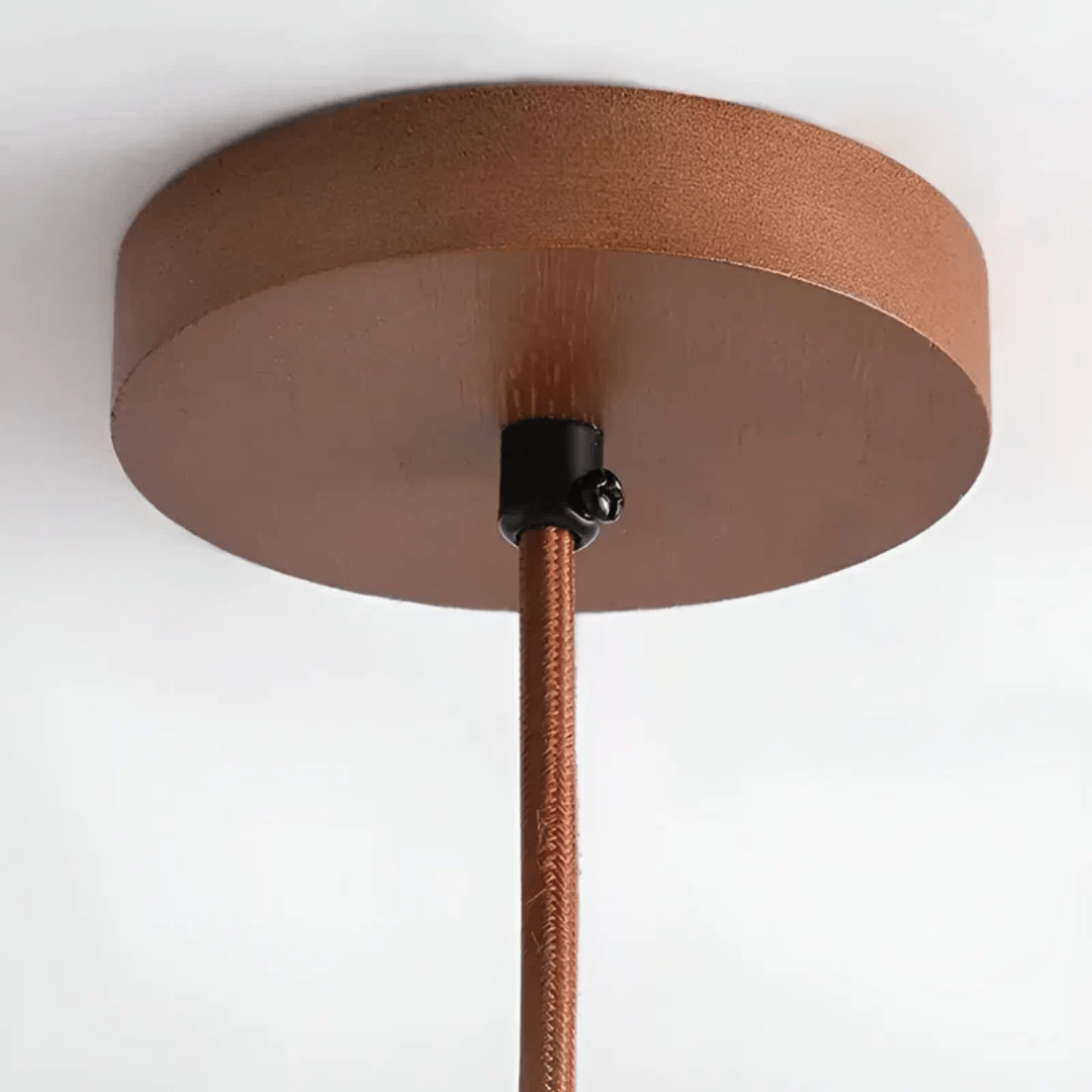 Wearclo | LED Retro Ceiling Light made of Wood & Stone for a Calming Atmosphere