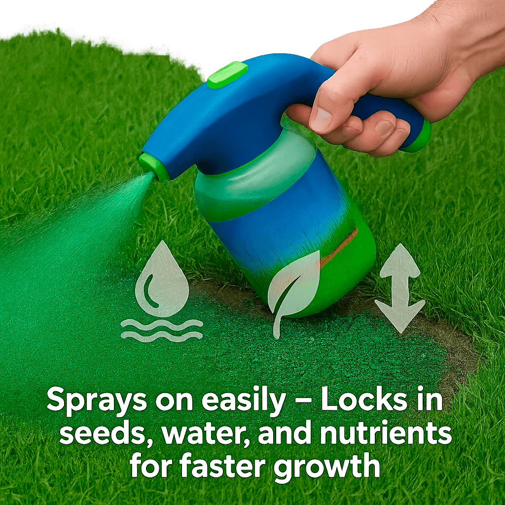 Wearclo | Liquid Lawn Hydro Mousse Spray On Grass Seed | Easy Application for Patchy Lawns & High-Traffic Areas