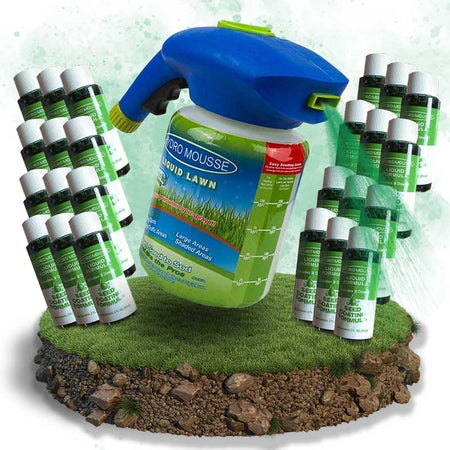 Wearclo | Liquid Lawn Hydro Mousse Spray On Grass Seed | Easy Application for Patchy Lawns & High-Traffic Areas