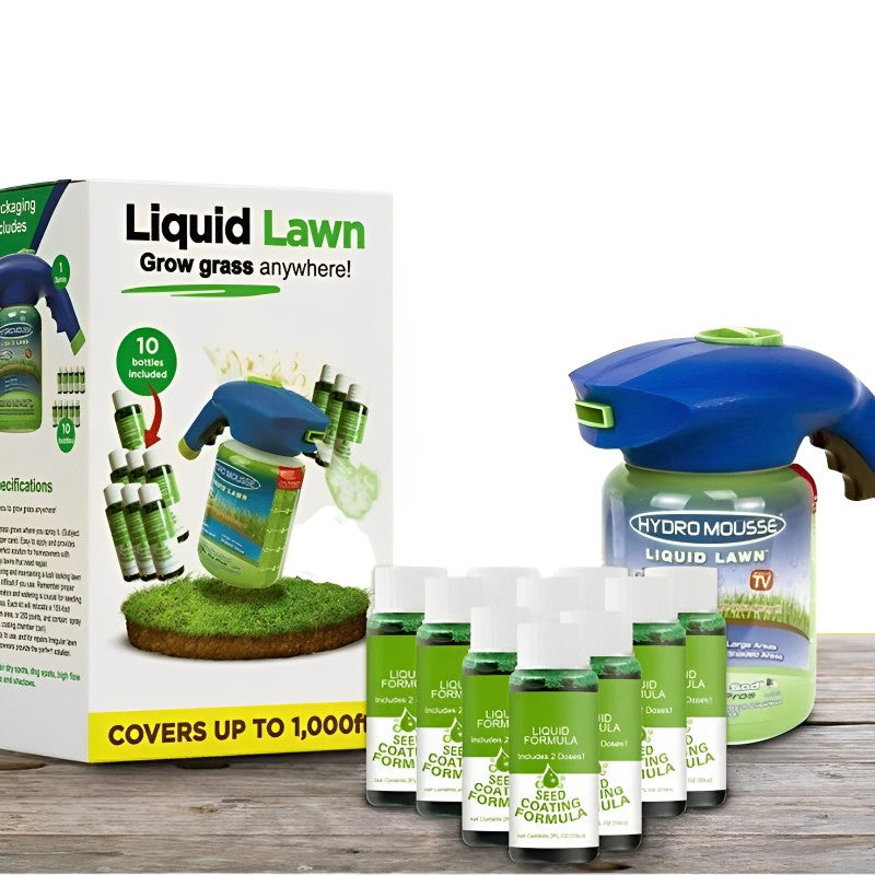 Wearclo | Liquid Lawn Hydro Mousse Spray On Grass Seed | Easy Application for Patchy Lawns & High-Traffic Areas