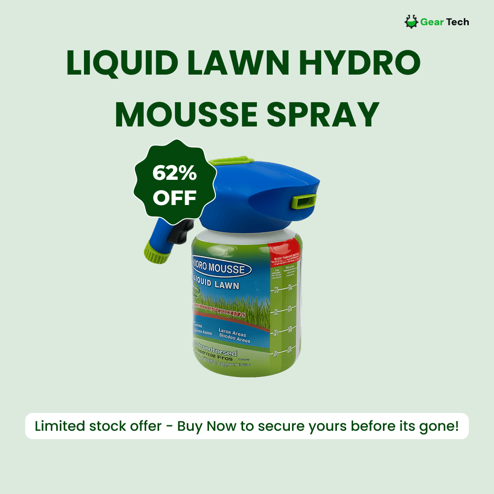 Wearclo | Liquid Lawn Hydro Mousse Spray On Grass Seed | Easy Application for Patchy Lawns & High-Traffic Areas