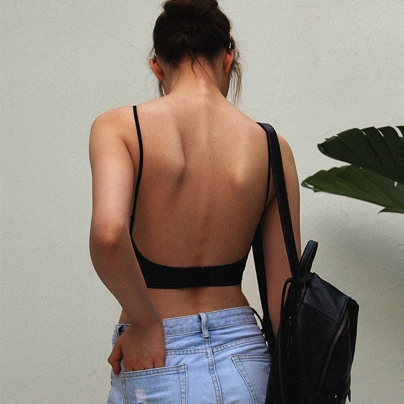 Wearclo | LOW BACK WIRELESS LIFTING LACE BRA