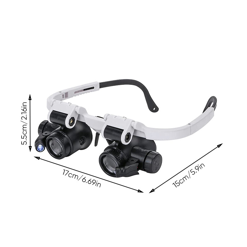 Wearclo | Magnifying glasses with LED lamps for double eyes