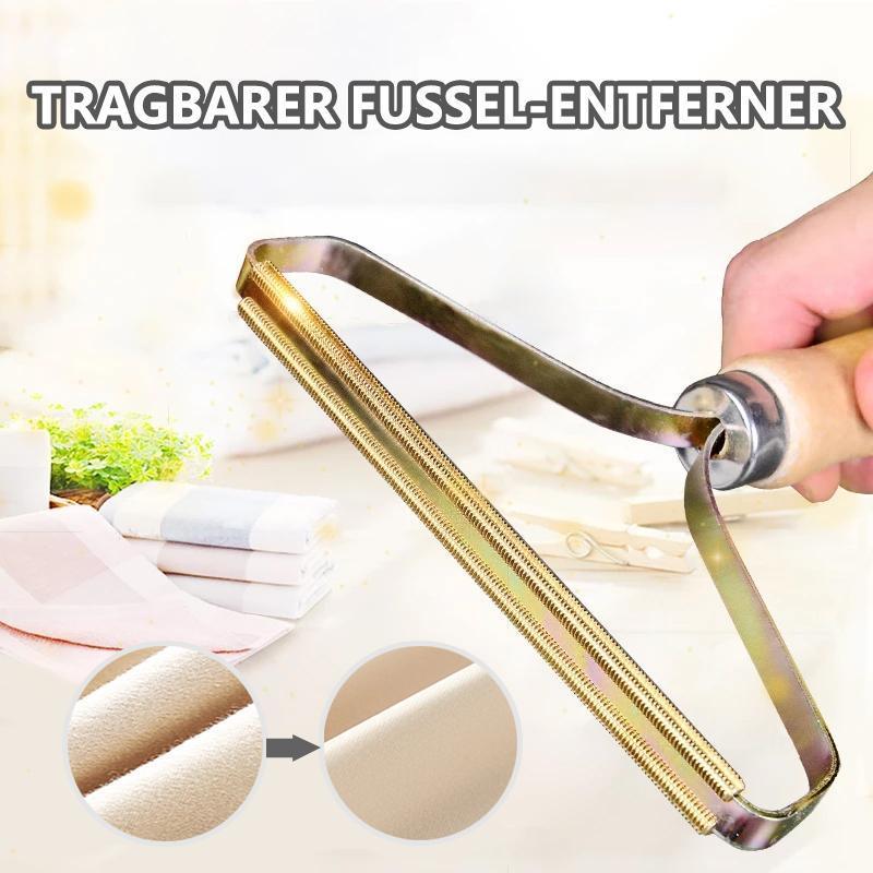 Wearclo | Manual Lint Remover | Copper Precision Head | Solid Wood Handle | Battery-Free Fabric Shaver for Cashmere, Wool & Upholstery | Pilling Extractor