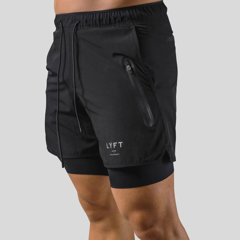 Wearclo | Men's 2-in-1 Compression Shorts