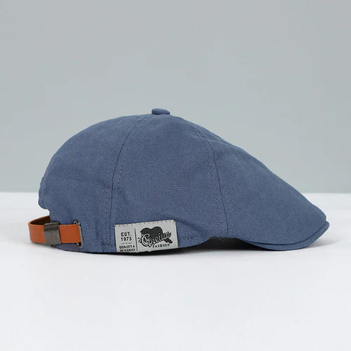 Wearclo | Men's Adjustable Flat Cap with Leather Strap