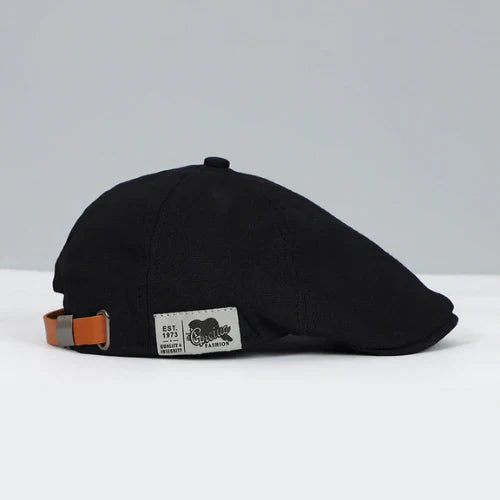 Wearclo | Men's Adjustable Flat Cap with Leather Strap