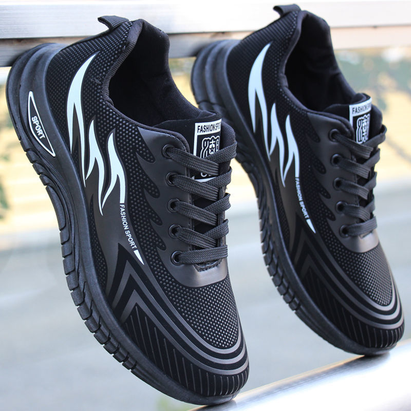 Wearclo | Men's Athletic Sneakers with Flame Detail