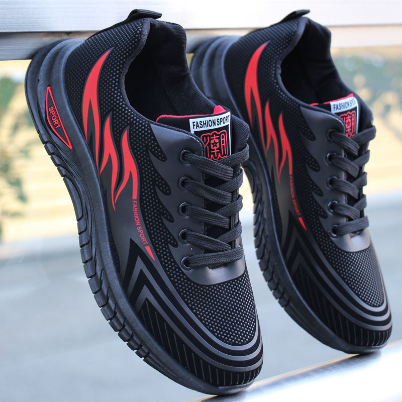 Wearclo | Men's Athletic Sneakers with Flame Detail