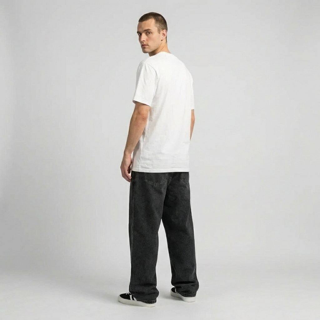 Wearclo | Men's Baggy Denim Jeans | Loose Fit Skater Style