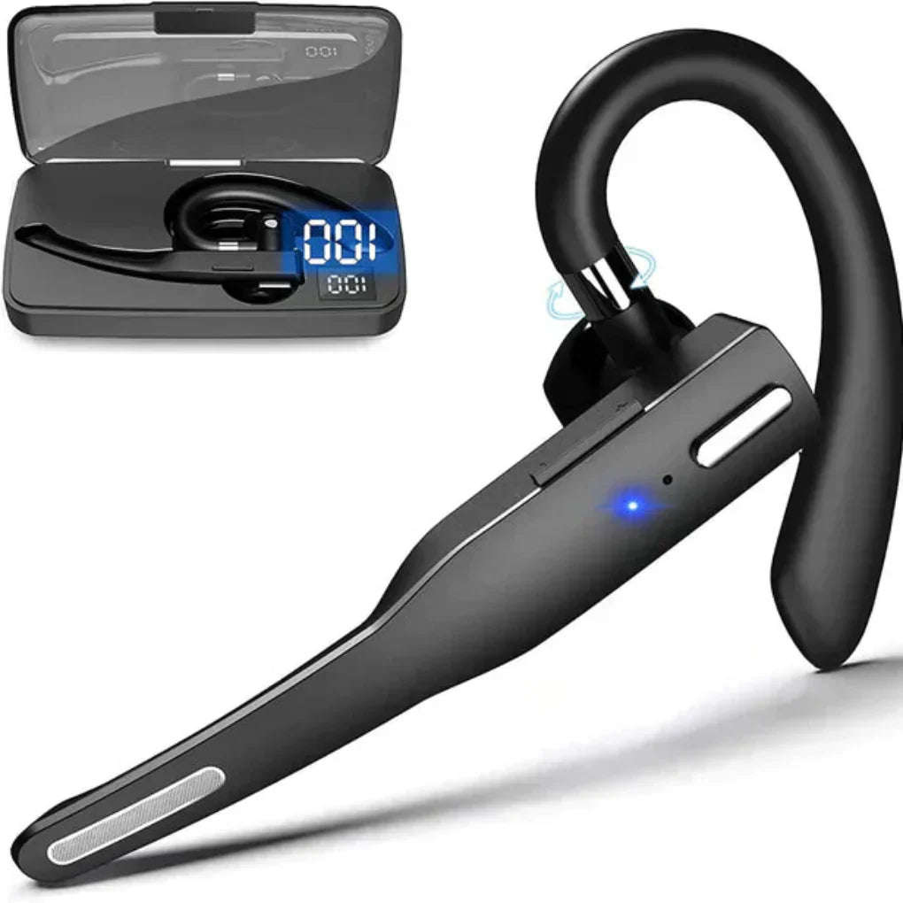 Wearclo | Men's Bluetooth 5.1 Noise Cancelling Ear Hook Headset